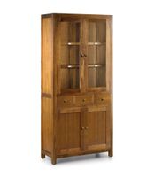 vitrina de madera marron alt 190 cm