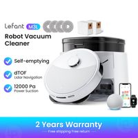 lefant m3l robot aspirador estacion base todo en uno succion de 12 000 pa bateria de 220 minutos navegacion dtof doble pano giratorio