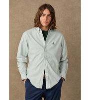 hackett london para hombre hm3010910 camisa oxford lisa fit clasico verde m casual algodon manga larga