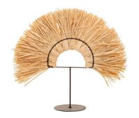 figura decoracion de fibra natural marron 40x02x345