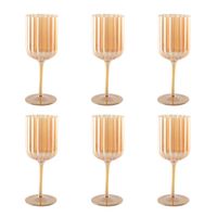 copas de vino doradas - lote de 6