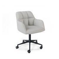 silla de escritorio alcochada en gris claro