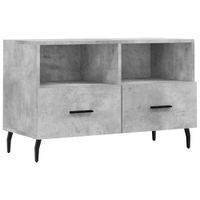 mueble tv madera contrachapada gris hormigon 80x36x50 cm