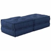 unidad de sofa modular 2 uds tela anil 140 x 70 x 36 cm vidaxl