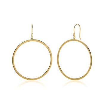 Pendientes círculo de plata 925 dorada