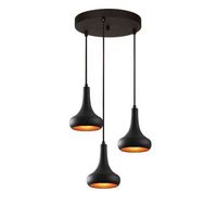 lampara de techo berceste-n-1374 negro metal diametro 40x114 cm