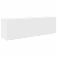 mueble de pared de bano madera ingenieria blanco 100x25x30 cm vidaxl