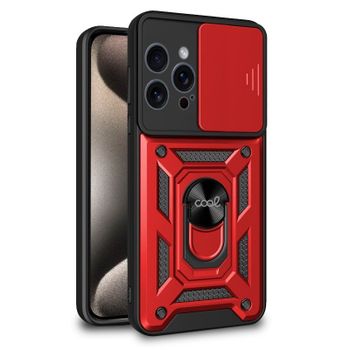 Cool Carcasa Hard Ring Roja para iPhone 15 Pro Max