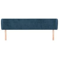 cabecero cama mueble de dormitorio de terciopelo oscuro 163 x 23 x 7888 cm azul m020008003