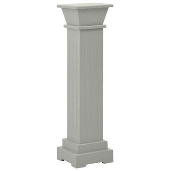 Soporte Plantas Pilar Cuadrado Clásico Gris 17x17x66 Cm Mdf Vidaxl