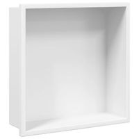 hornacina ducha acero inoxidable blanco mate 32x32x9 cm vidaxl