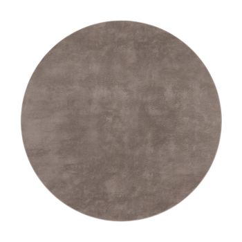 Alfombra suave Solina taupe 80 cm redondo