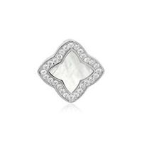 colgante floral de plata 925 y circonita