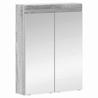 armario con espejo de bano  mueble de bano tulum gris sonoma 60 x 165 x 78 cm
