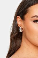pendientes plateados de lagrima con strass
