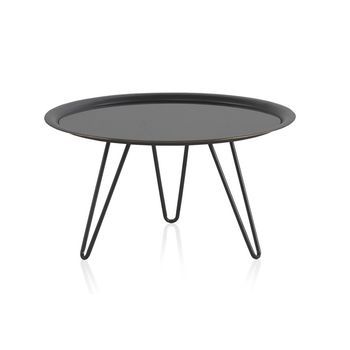 Mesa De Centro De Metal Con Tapa De Metal