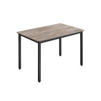 mesa de comedor para 4 personas rustico marron y negro greige melange  negro mate