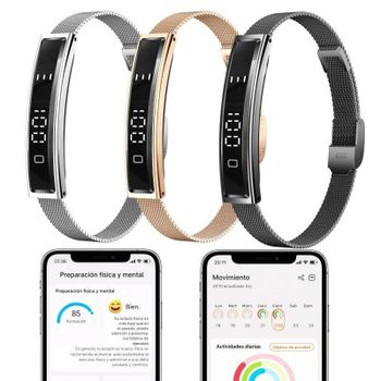Pulsera de Actividad Smartia Vital Band Bluetooth Plata monitor de salud sueño y 20 modos deporte