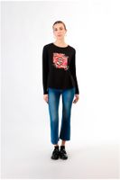 camiseta manga larga estampado multiestampado black l
