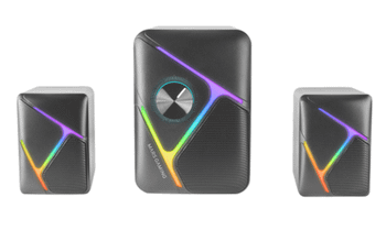 ALTAVOCES 2.1 MARS GAMING RGB DINAMICO 35W 3D SURROUND NEGROS CONTROL DE VOLUMEN ALIM. USB JACK 3.5