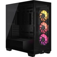 corsair icue link 3500x rgb semi torre cristal templado usb-c negra