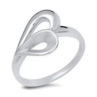 anillo de plata 925 con diseno de corazon