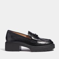 coach leah leather loafers - uk 4