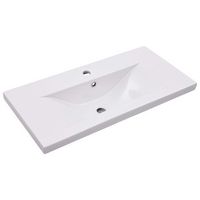 lavabo de bano moderno  lavabo encastrado de ceramica blanco 81x395x185 cm
