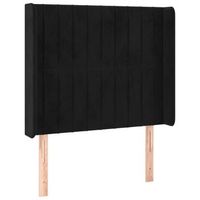 cabecero cama  panel de cabecera con orejas de terciopelo negro 93x16x118128 cm