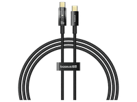 cable usb-c - baseus explorer a usb-c 2m apagado automatico carga ultrarrapida 100w negro