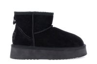 botines de ante con suela alta black 39