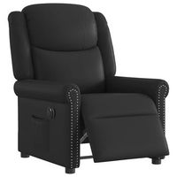 vidaxl sillon reclinable electrico cuero sintetico negro brillante