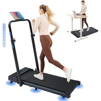 cinta de correr para uso en casa plegable con pantalla led y mando a distancia apoyabrazos ajustables en altura gtplayer - verde