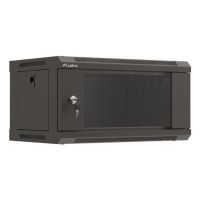 bastidor de pared lanberg wf03-5304-10b 4u 60 kg bloqueo rieles rack negro