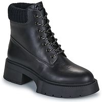 coach botines leah platform leather lace-up bootie para mujer