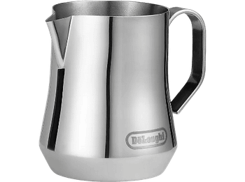 Jarra de leche - De'Longhi DLSC060, 0.35 l, Acero inoxidable cepillado, Plata