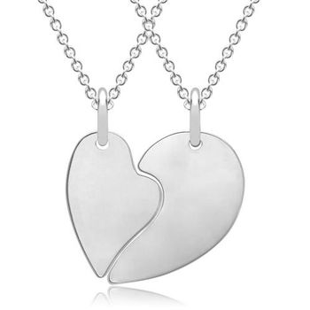 Cadena con colgante romántico corazón plata 925