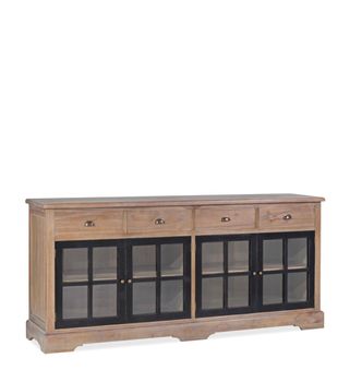 Bufet de madera de mindi beige y negro anch. 200 cm