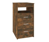 vidaxl cajonera de madera contrachapada color roble ahumado 40x50x76cm