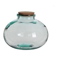 bote de cristal redondo olly con tapon de corcho