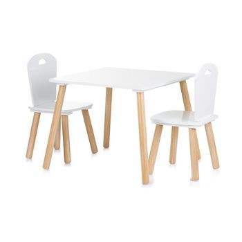 Conjunto De Mesa Con 2 Sillas De Mdf Para Niños De Chipolino - White