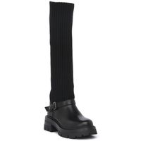 laura biagiotti botas altas blk calf para mujer