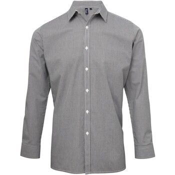 Premier Camisa manga larga Microcheck para hombre