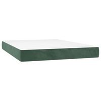 colchon muelles ensacados firmeza media terciopelo verde oscuro 140x210x20 cm vidaxl