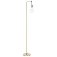 lampara de pie dorada estilo industrial minimalista sin pantalla savena
