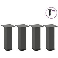 patas para mesa de centro 4 unidades antracita 42-44 cm acero vidaxl
