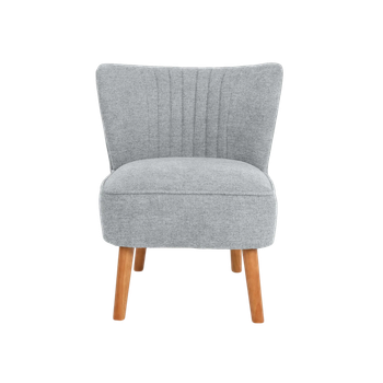 Sillón Tapizado En Tela Eve Gris