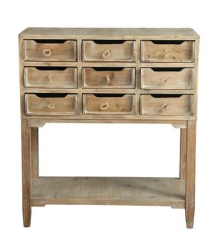 Consola de madera con 8 cajones