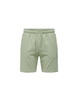 Pantalón Only & Sons Onskian Life Reg Seersucker Shorts Noos Hombre Seagrass