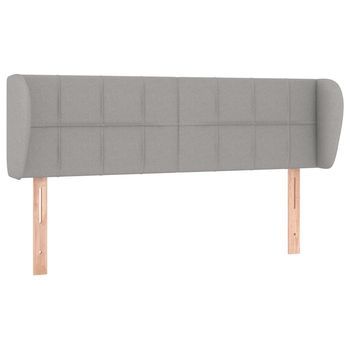 Cabecero Cama | Panel De Cabecera De Tela Gris Claro 147x23x78/88 Cm